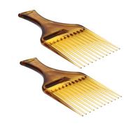 VICASKY 2pièces Peigne Afro Large à Dents Plastique De Peignes Vintage Pour Coiffure Et Démêlage Des Cheveux Crépus Et Épais