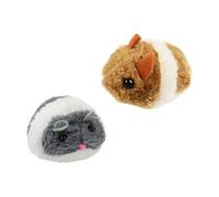 VICASKY 2Pièces Peluche Souris Interactif pour Chat Jouets de Chat Amusants avec Effet de Vibration et Sons Mixte pour Éveiller Instinct de Chasse des