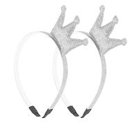 VICASKY 2pièces Serre-tête Couronne à Paillettes pour Petites Filles Bandeaux et Accessoires de Fête pour Cheveux Lot