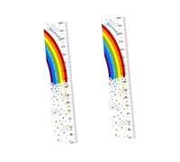 VICASKY 2pièces Sticker Mural Mesure De Pour Garçon Fille Autocollant Décoratif Adorable Pour Chambre Salle De Bain Ou Bureau Échelle De Amusante Avec Personnages Cartoons