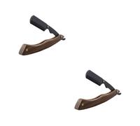 VICASKY 2pièces Support De Rasage Rétro Pliable Inoxydable Avec Poignée Naturel Pour Rasage Et Entretien Barbe Sans Lame Incluse