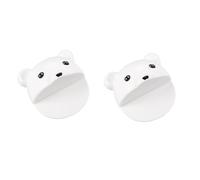 VICASKY 2pièces Verrou De Sécurité Anti-basculement Pour Meubles Ours Cartoon Kit De Murale Pour Garçon Fille Et Animaux Blanc