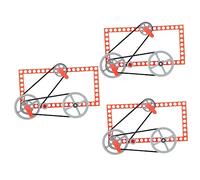 VICASKY 3 Ensembles D'Outils Pédagogiques De Poulie À Engrenages Modèle Éducatif pour Enfants Modèle De Rotation De Vélo Modèle Éducatif pour Enfants Jouets Éducatifs Kits De Formation