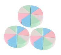 VICASKY 3 ensembles Lot de Éponges à Maquillage Triangulaires Latex Lavables et Réutilisables pour Fards et Fonds de Teint Utilisation Sèche et Humide Compactes et Confortables pour