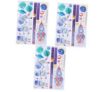 VICASKY 3 Ensembles mur autocollant peinture autocollant mural adhesif mural autocollants de mode autocollants de dessins animés pour enfants etiquette autocollante appliqué toise PVC