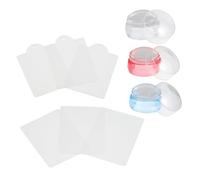 VICASKY 3 Ensembles Tampon Ongles Silicone de Pochoirs à Ongles Transparent Outils pour Créations Uniques de Nail Art