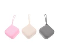 VICASKY 3 Pcs Boîte de Rangement pour Tétines Silicone Étui Portable pour Sucettes Bébé, Sorties Paquet de Soins
