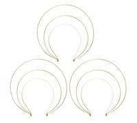 VICASKY 3 Pièces Bandeau Diadème Accessoires Cheveux Cerceau De Cheveux En Métal En Métal De La Couronne Bandeaux De Mariage Golden
