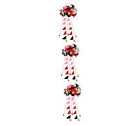 VICASKY 3 Pièces Barrette Cheveux Japonaise avec Longues Style Classique pour Mariée Épingle Décorative et Accessoires Vintage Noir et Rouge Modèle Éventail Aléatoire