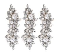 VICASKY 3 Pièces Barrettes à Cheveux Métal Strass Scintillants Pinces Canard Argentées Clips Barrette Brillants pour Mariage Demoiselles Honneur Femmes et Filles