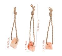VICASKY 3 pièces Bloc de Sel à Mâcher pour Petits Animaux Naturel Microéléments avec Corde Accessoire Lapin Lot de Blocs pour Dents et Jeu