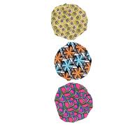 VICASKY 3 pièces Bonnet de Nuit Satin pour Garçon Fille Bonnet Rond Ajustable avec Motifs Colorés Doux et Respirant pour Protéger les Cheveux Pendant le Sommeil