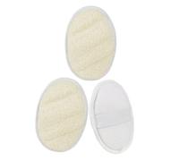 VICASKY 3 Pièces Boule de lavage du loofah sec Loofah bleu gommage corps homme produit Baignade exfoliants pour le corps gommage exfoliant au luffa padfah Reliure en coton blanche