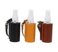 VICASKY 3 Pièces Bouteilles de Parfum de Voyage avec Porte Clés PU Réutilisables et Pratiques pour et Huiles Essentielles Faciles à Remplir et Transporter et Jaune