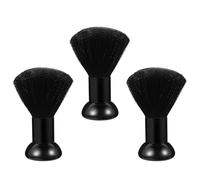 VICASKY 3 pièces Brosse de Nettoyage de Cou Professionnelle Noire Douce et Confortable Outil Multifonction pour Salon de Coiffure et Barbier pour Éliminer Poussière et Cheveux sur Cou et