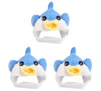 VICASKY 3 Pièces Chapeau d'halloween pour Animaux de Compagnie, | Tissu Confortable, Fermeture Auto-agrippante, Forme Poisson-globe, Xs à L