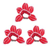 VICASKY 3 Pièces Chapeau pour Petit Animal de Compagnie Peluche Motif Fleur Carnivore Bonnet Confortable et Portable pour Chaton et Chiot Accessoire de Tête pour Cosplay Halloween