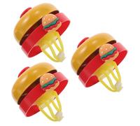 VICASKY 3 Pièces Cloche Garçon Fille Cartoon Hamburger avec Fort Accessoires pour Trottinettes et Vélos Montage Facile pour Sécurité Garçon Fille