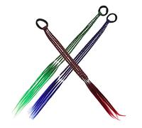 VICASKY 3 Pièces Corde à Coiffure Colorée Queue De Cheval Extensions De Cheveux Bandeaux Femmes Accessoires De Cheveux Femmes Cheveux à Tresser Tresses Bandes Fil Haute Température