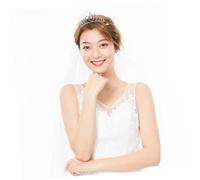 VICASKY 3 Pièces Couronne de Mariage Peigne Tiare Femme Accessoire de Tête Nuptiale et Compact pour Mariée