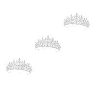 VICASKY 3 Pièces Diadème Élégant pour Mariage et Fête Couronne Princesse Luxe Accessoire de Tête Décoratif pour Mariée et Demoiselle pour Anniversaire et Carnaval