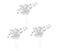 VICASKY 3 Pièces Épingle à Cheveux Mariage U Forme Fleur Accessoire Nuptial Élégant et Fille Sécurisée et Facile à Porter pour Variées