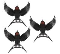 VICASKY 3 pièces Figurines Murales Hirondelle Simulées Décoration Murale Neat et Légère pour Maison de Campagne