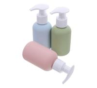 VICASKY 3 Pièces Flacons de Voyage Rechargeables pour Savon Liquide et Lotion Pompe Doseuse Antifuite Plastique Squeezable Distributeurs pour Shampooing et Hydratant Accessoires de Salle