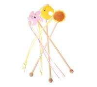 VICASKY 3 pièces Jouets Interactifs pour avec Plumeau Peluche de Jeu Stimulant Nettoyage des Dents pour Couleur Aléatoire Couleur Aléatoire