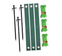 VICASKY 3 pièces Kit de Piquets et Sangles de Soutien pour Arbres Ensemble pour Redresser et Stabiliser Arbres Aux Intempéries avec Sangles Ajustables et Piquets Métalliques