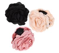 VICASKY 3 Pièces Large Rose Flower Hair Claw Clips Strong Hold Lightweight Beach Accessories For Women Bridal Headpiece Vacation