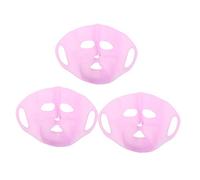 VICASKY 3 Pièces Masque Facial Réutilisable Silicone avec Crochets Doreille Masque Hydratant et Élastique pour Soins Peau Lot