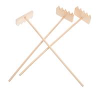 VICASKY 3 Pièces Mini Bamboo Zen Garden Rake for Meditation Sandbox Portable Drawing Tools for Home Office Tabletop Micro Landscape Decor