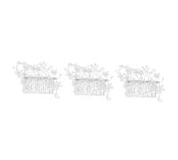 VICASKY 3 Pièces Peigne à Cheveux de Mariage Latéral Accessoire Élégant pour Mariées Demoiselles et Femmes Décoration Réutilisable pour Chignon et Updo Argenté