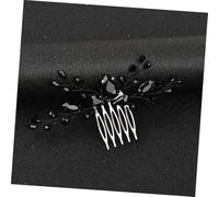 VICASKY 3 Pièces Peigne à Cheveux Noir Cristal pour Mariée et Demoiselle Accessoire de Coiffure de Mariage Élégant avec Forme de Fleur Ornement Délicat et Facile à Porter pour et