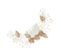 VICASKY 3 Pièces Peigne Cheveux Décoratif Mariage Dorées et Cristaux Accessoire Coiffure Chic Insert pour Chignons et Mariées Élégantes