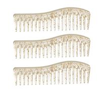 VICASKY 3 Pièces Peigne de Coiffure Outil de Salon à Disque pour Cheveux Longs Accessoire Pratique pour Coiffer et Démêler Cheveux pour Variées et pour