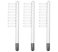 VICASKY 3 Pièces Peigne D'électrode en Verre pour Instrument de Beauté à Haute Fréquence, Remplacement Facile, Expérience Confortable, Accessoire Transparent pour Soin du Cuir Chevelu