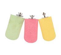 VICASKY 3 Pièces Perchoirs pour Perroquets Naturel Plateforme de Jeu pour Perruches et Calopsittes Soin des Griffes Facile à Installer pour Cage Oiseau