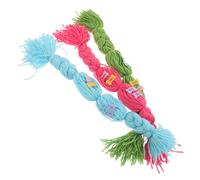 VICASKY 3 Pièces Perruques Tressées pour Animaux avec Clips Accessoires Cosplay pour Chiens et Chats Petits Couvre-Chef pour Fêtes de Noël et Jeux de Rôle