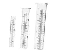 VICASKY 3 pièces Pluviomètre Verre avec Échelle Précise Mesure de Pluie Extérieure pour Jardin Tube de Pluviométrie Résistant Aux Intempéries