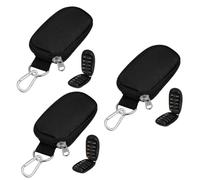 VICASKY 3 Pièces Sac Porte Clés pour Huiles Essentielles Étui Portable avec Poignée Compartiments Sécurisés pour Voyage et Maison Fermeture Robuste Sac de Rangement Noir