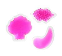 VICASKY 3 Pièces Sacs De Glace Tampon De Gel Pour Le Visage Patch De Glace Sur Les Yeux Coussin De Gel De Soin Du Visage Rosé Pvc
