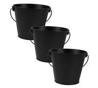 VICASKY 3 pièces Seau à Graisse pour Barbecue Tôle Robuste Collecteur Huile Graisse Portable pour Extérieur Accessoire Pratique pour Nettoyage et Barbecue