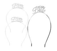 VICASKY 3 pièces Serre-tête Métal Argenté pour Fête Célibataire Accessoires Cheveux Durables et Antidérapants Décorations Enterrement de Vie de Jeune Fille