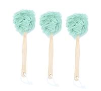 VICASKY 3 Pièces serviette de bain des balles salle de bains bain pour les enfants nettoyage Accessoire rondelle arrière laveur de en luffa gratte- Journal Green
