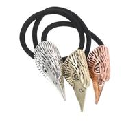 VICASKY 3 Pièces Skull Hair Ties For Women And Nordic Viking Style Elastic Ponytail Holders With Crow Skull Design Lightweight Punk Hair Ropes For Halloween Parties And Daily Wear