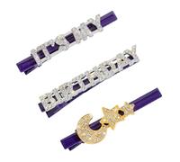 VICASKY 3 Pièces Sparkly Star Moon Hair Barrettes With Rhinestones Secure Glitter Clips For Birthday Parties And Elegant Festive Hairstyles