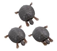 VICASKY 3 Pièces Tortues Artificielles Plastique Décoratives pour Aquarium Accessoire Pollution