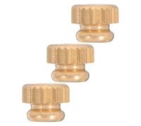 VICASKY 3 Pièces Vis de Retenue de Corde en Métal Doré pour Cor D'harmonie et Baryton, Réparation Précise de Liaison de Vanne Motif Classique Moleté, Accessoires pour Musiciens